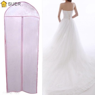 Suer HOT ropa de almacenamiento vestido de novia portador cremallera bolsa 155 cm impermeable útil vestido de novia cubierta
