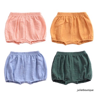 jul: verano bebé niñas niños bloomer pantalones cortos bebé color sólido algodón lindo suelto harén pp pantalones básicos cubierta de pañales ropa interior