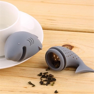 lindo silicona tiburón infusor suelto hoja de té colador de hierbas especias filt (5)