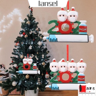 Lansel resina navidad colgante puerta colgante DIY árbol de navidad decoración personalizada cuarentena decoración del hogar familia suministros adorno de navidad