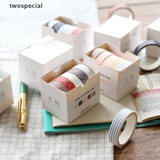 [twospecial] 5 rollos/paquete cinta washi diy decorativo scrapbooking papel adhesivo adhesivo craft [twospecial]
