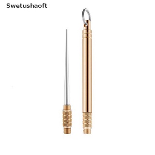 [SWE] Titanium Outdoor Multifunctional Toothpick Bottle Fruit Fork Camping Toothpick FTO