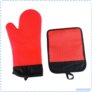 Oven Mitts Oven Gloves BBQ Gloves Heat Resistant for kitchen Cooking Black