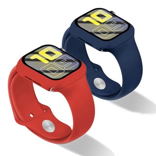 Correa+funda Apple Watch band Apple Watch correa 44/42 mm 40/38 mm para Iwatch Series SE/6/5/4/3/2/1 banda de silicona líquida (8)