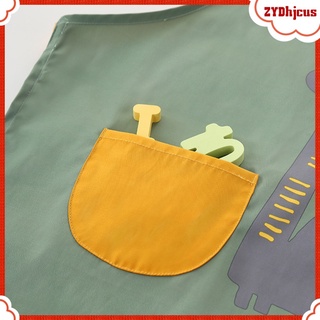 delantal de niño con bolsillo impermeable anti-aceite pintura para hornear delantales (5)