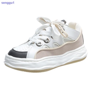 2021 2021 zapatos de nilón blanco Para mujer nuevo verano con suela gruesa delgada Para estudiantes All-Match/papá (8)