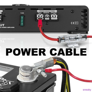 [Sneaky] 10ga amplificador Kit de cableado de Audio del coche altavoz Subwoofer Cable de instalación 60Amp fusible titular conjunto
