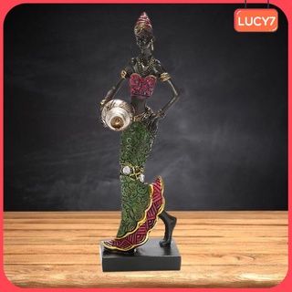 (LUCY7) Figura Tribal dama Figura africana de estatuilla Escultura coleccionable decoración artística decoración Para hogar oficina TV