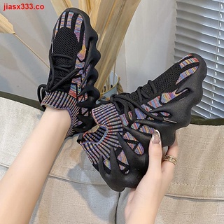 □❉Sports dumpling shoes female autumn 2021 new net celebrity ins tide wild octopus bottom lace casual old shoes