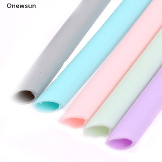 [onewsun] Set De popotes De silicona reutilizables flexibles con cepillos De limpieza Para fiestas (5)