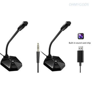 Ohm Gaming micrófono USB versión 3.5mm grabación De Chatting Mic Para PC De escritorio computadora De volumen Interruptor De Ajuste (1)