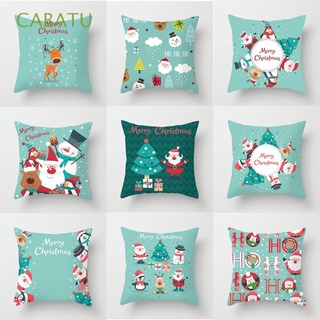CABATU Cartoon Christmas Ornaments Elk Christmas Decorations Cushion Cover New Year For Home Santa Claus Ornaments Gifts Christmas Decor christmas pillow cases