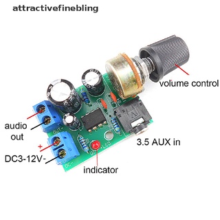 DC at2co lm386 - placa amplificadora de audio (10 w, mono, 3,5 mm, cc, 3-12 v, control de volumen martijn)