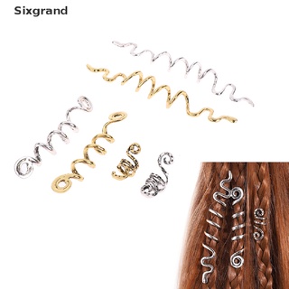 [sixgrand] 1 pza abalorios de pelo trenzado para el cabello/anillo de cuentas/anillo cilp trenzado/extensión de cabello co