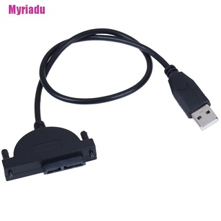 [Myriadu] USB 2.0 to Mini Sata II 7+6 13Pin Adapter for Laptop CD Drive Converter Cable (1)