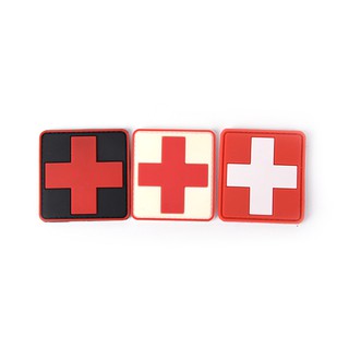 (hl/deportivo) broche primeros auxilios cruz roja de pvc supervivencia 6x6cm