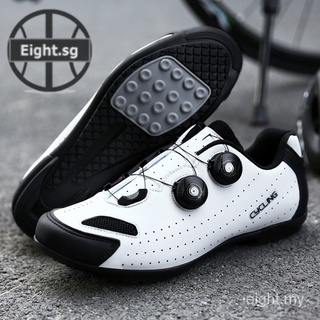Ocho zapatos de ciclismo de carretera de los hombres de los deportes de la velocidad de la ruta zapatos de bicicleta plana MTB zapatillas de deporte de las mujeres de carreras zapatos de bicicleta de montaña Spd ciclismo suela de goma cleat zapatos zIAX