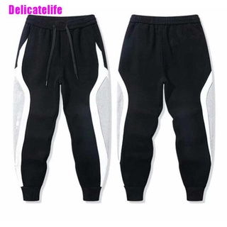 [Delicatelife] Pantalones de chándal de los hombres Hip hop bolsillos corredores pantalones hombre pantalones de chándal juventud vitalidad (6)