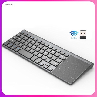 Mini teclado inalámbrico Usb delgado de 2.4Ghz con número Touchpad teclado numérico para Tablet de escritorio portátil Pc
