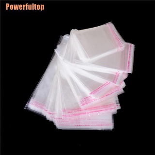 powerfultop (¥) 100 unids/bolsa opp sello transparente autoadhesivo de plástico joyería hogar bolsas de embalaje