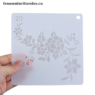 tomter - juego de plantillas de flores reutilizables para pintar en lienzo de tela de madera. (4)