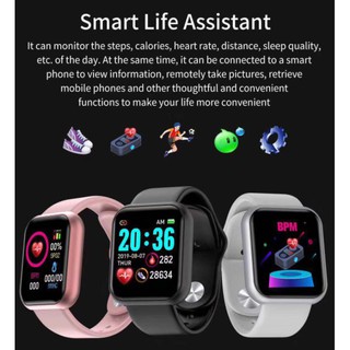 Y68/D20/GM20/reloj inteligente fitness Y68 a prueba De agua con Rastreador De ritmo cardíaco Para Ios/Android (5)