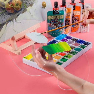 MAASES Oval Paint Palette Easy Clean Art Supplies Mixing Palette Artist DIY Oil Watercolour Non-stick Acrylic Clear Painting Tool (1)