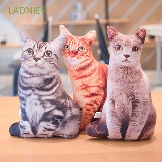 LADNIER 30/50 cm almohada lindo tiro almohada cojín 3D creativo hogar decorativo simulación gato cuello protección ropa de cama hogar textil