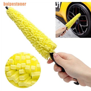 baipestoner (@) cepillo de rueda de coche cepillo de limpieza de mango de plástico llantas de rueda cepillo de lavado de neumáticos