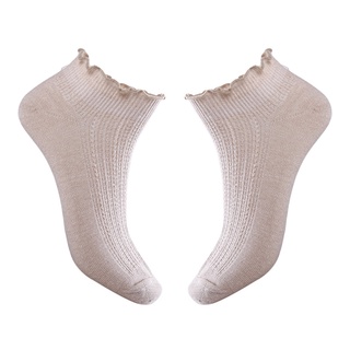 calcetines de color sólido para mujer/calcetines de encaje/sección delgada/calcetines de boca poco profundos transpirables