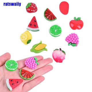 Ratas 10PCS frutas nevera niño recuerdo resina artesanía refrigerador pegatina para el hogar