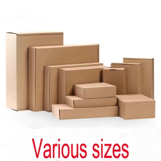 Varios tamaños Caja de cartón de embalaje cuadrado Kraft de papel natural / Unidades de almacenamiento de cartón corrugado (1)