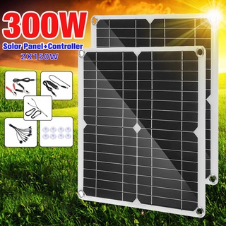 [Dolity1] 300 vatios 2 en 1 Kit de arranque de Panel Solar, módulo fotovoltaico monocristalino de alta eficiencia para el hogar, Camping, barco, caravana, RV y otras aplicaciones fuera de la red