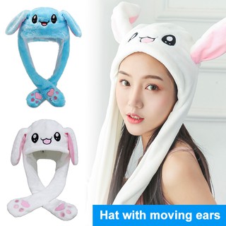 BTS sombrero de felpa de dibujos animados con oreja mover lindo sombrero mantener caliente todo-partido regalo para Fans niños (2)
