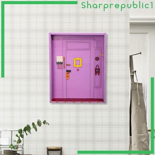 [shpre1] Ganchos para llave de puerta púrpura, soporte de pared, decoración, caja de entrada (7)