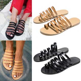 sandalias planas de las mujeres del dedo del pie abierto ligero resistente al desgaste zapatos casuales para el verano