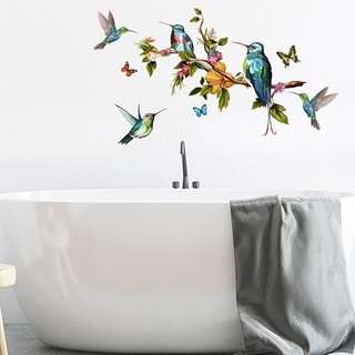 Wall Sticker Home Color Butterfly Tree Branch Bird Wall Stickers Living Room TV