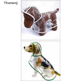 [Thanwnj] Waterproof Dog Raincoat with Hood Transparent Pet Dog Rain Coat Clothes For Pet DCX