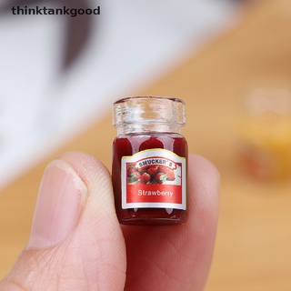 th1co 2pcs 1:12 casa de muñecas miniatura comida mini salsa de fresa mermelada miel comida juguete martijn