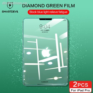 SmartDevil Green light eye protection tempered glass film for ipad2019 ipad7 10.2/10.5/11 inch 100% anti-blue light 2020 ipadPro 2018 12.9 inch Apple tablet ipad air4/3/2 anti-bluelight mini5/4 film