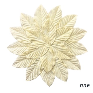 nne. Gold Simulation Flower Splicing Leaf Christmas Placemat Magnolia Leaf Oil-proof