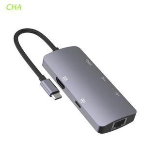 CHA 6 En 1 Tipo C Hub Dock Station compatible HDMI 4K 30Hz 1000M Ethernet Rj45 HDD (1)