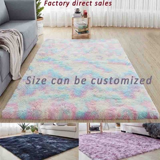 gran tamaño 10 colores ultra suave tie-dye alfombra de felpa mullida alfombra dormitorio sala de estar antideslizante alfombrillas