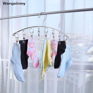 [wangxinmy] breve 8clips plegable ropa interior colgante sujetador calcetín percha secado ropa rack secador venta caliente