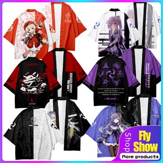 top juegos cosplay genshin impacto anime roles klee múltiples roles kimono estilo camisa abrigo haori capa adulto manga corta ropa