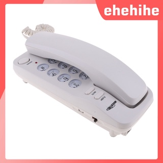 Ehehihe Mini teléfono De escritorio blanco durable con cable De pared Para escritorio/oficina/hogar (2)
