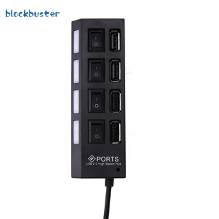 Blockbuster estación de carga USB de 4 puertos de alta calidad cargador rápido con indicador e interruptores (7)