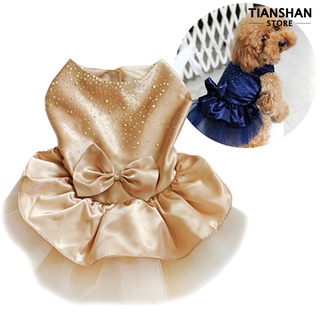 tianshan mascota perro cachorro arco gasa tutú vestido falda gato lentejuelas princesa ropa ropa