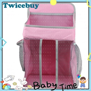 twicebuy-Bolsa De Almacenamiento Multifuncional Para Cuna De Bebé