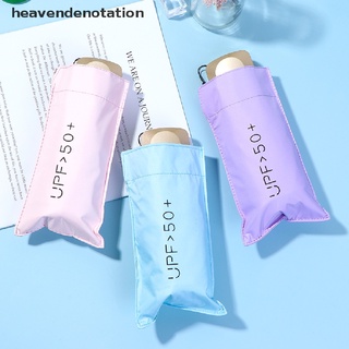 [heavendenotation] 5 mini plegable super bolsillo compacto paraguas sol anti uv lluvia a prueba de viento